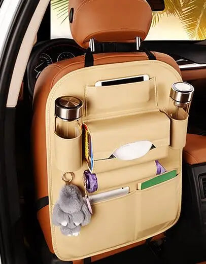 Hot Sale Car seat back storage Organizer bag Universal PU Leather Multifunction storage box Stowing Tidying Pocket Auto Styling