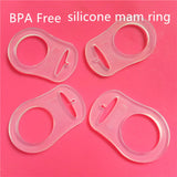 Chenkai 100pcs Clear Silicone Mam Adapter O Rings Baby Pacifier NUK Dummy Adaptor Rings DIY Jewelry Toy Accessories BPA Free