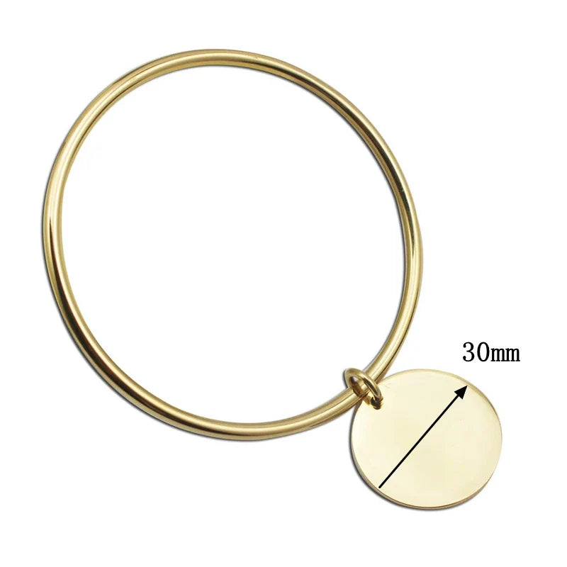 Round Pendant with All Crystal Cuff Bangles Metal 70/65/60mm inside of diameter Bracelets Arm Open Bangles for Women Men