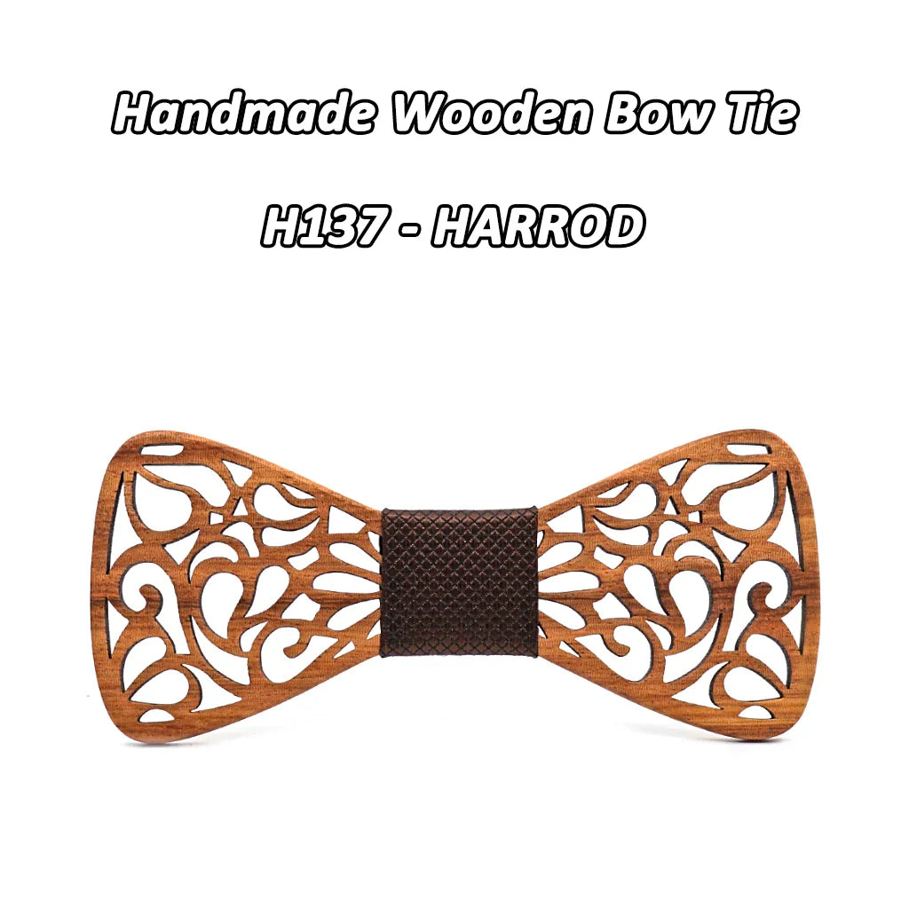 Mahoosive New Floral Wood Bow Ties for Men Bowtie Hollow Butterflies Wedding suit wooden bowtie Shirt krawatte Bowknots Slim tie