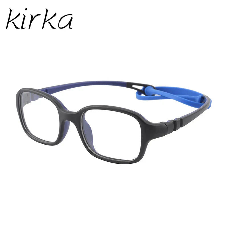 Kirka Flexible Myopia Optical Children Glasses Frame Solid TR90 Rubber Diopter Transparent Kids Glasses Soft Eyewear Eyeglasses