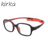 Kirka Flexible Myopia Optical Children Glasses Frame Solid TR90 Rubber Diopter Transparent Kids Glasses Soft Eyewear Eyeglasses