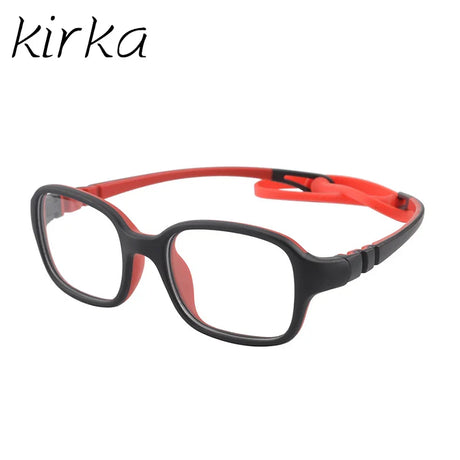 Kirka Flexible Myopia Optical Children Glasses Frame Solid TR90 Rubber Diopter Transparent Kids Glasses Soft Eyewear Eyeglasses