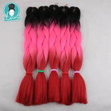 Luxury ForBraiding 3pcs bulk buy Henlon 24inch 60cm Folded Two Three Tone Color Ombre Braiding Synthetic Jumbo Braids