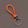 Handmade Braid Real Sheepskin Leather Woven Rope Keychain Wrist Rope Couple Key Chain Llavero Key Ring Key Holder Car Pendant