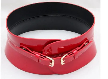 Fashion brand decoration wide leather belt women's color black ultra wide cummerbund punk all-match belts Waist sealing