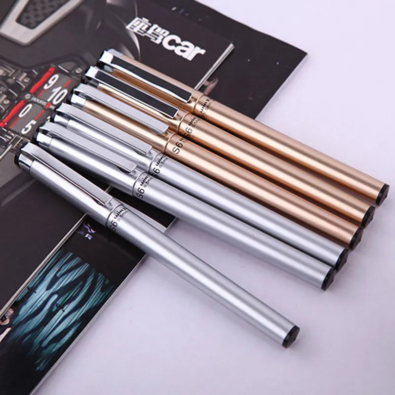 2 Pcs/ Set High quality rollerball Pen Gel Pen office stationery roller ball pens Black / Blue ink school supplies