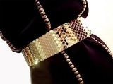 4.5cm Wide Elastic Black Belt Gold Metal Fish Skin Keeper Brand Waistband for Women Cinto Feminino S/M/L bg-013