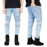 Men Skinny Jeans Biker Jeans Strech Jeans For Men Y2101