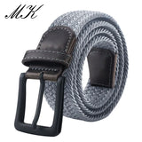 MaiKun Canvas Belts for Men Fashion Metal Pin Buckle Military Tactical Strap Male Elastic Belt for Pants Jeans