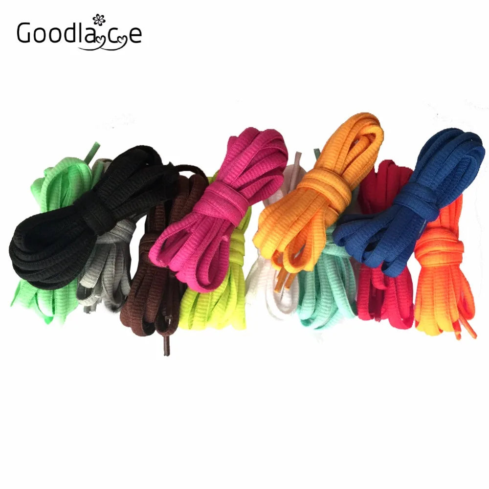 Wholesale 50 Pairs of Oval Flat Shoelaces Shoe Ropes Polyester Shoe Lace For Sneakers 80cm/100cm/120cm/140cm/160cm