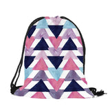 Simple Style Geometric Pattern Artistic Leaf Print Drawstring Bag Casual Practical Polyester String Backpack Outdoor Package