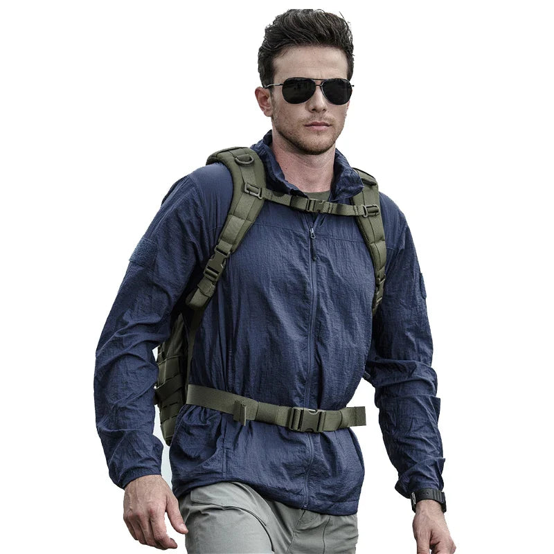 Lightweight Waterproof Tactical Jacket Men Summer Breathable Thin Hoody Raincoat Military Portable Windbreaker Army Skin Jackets