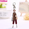 YLWHJJ brand Doll Handmade Cute charm keychain for Women Car Pendant Girls fashion Jewelry Bag key chains Accessories key ring