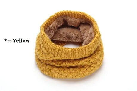 Female Warm Cashmere Tube Scarf Children Knitted Cowl Neck Shawls Wraps Scarves Men Women Winter Scarf Wool Collar Neck Warmer