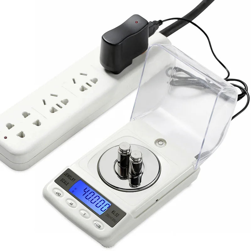 100g/50g 0.001g LCD Digital Jewelry Scales Precision Diamond Laboratory Weight Balance Medicinal Electronic Scale with USB cable