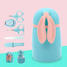 Newborn Baby Healthcare Kits Baby Nail Care Set Infant Nail Clippers Care Set with Rabbit Storage Box for Baby Care Tools 5Pcs