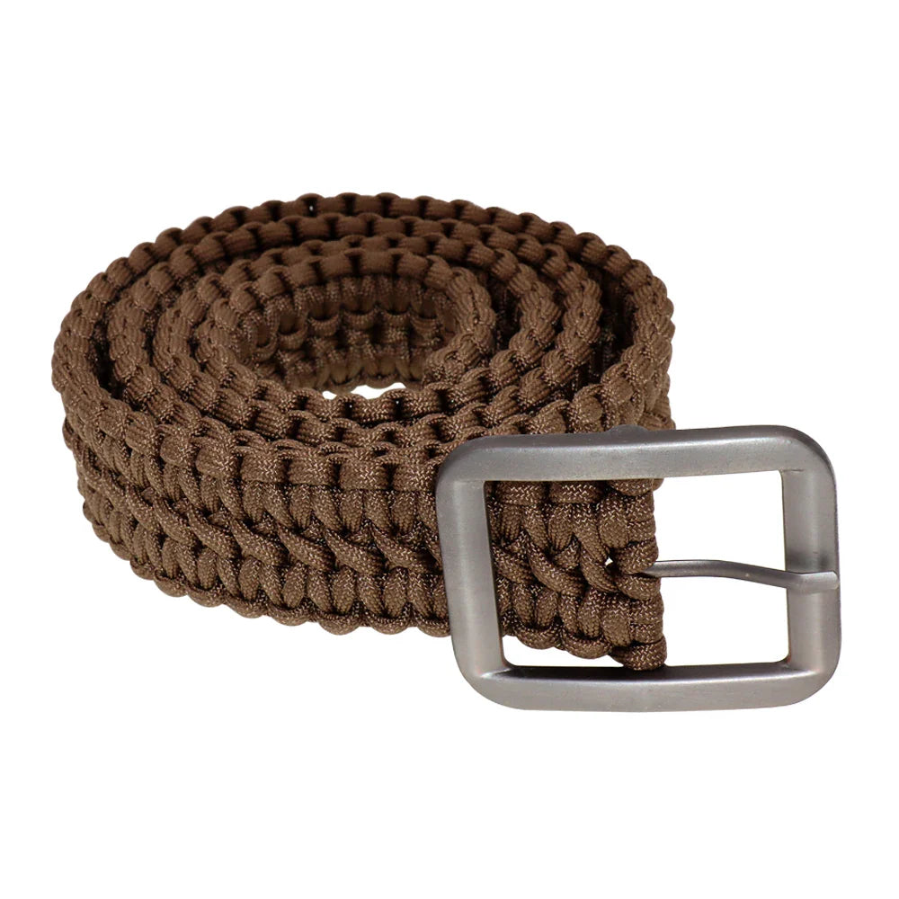 Tactical 550 Paracord Parachute Cord Waist Belt Survival Woven Belt Camping Hunting Hiking Survival Emergency With Metal Buckle