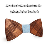 Mahoosive Wood Bow Ties for Mens Wedding Suits Wooden Bow Tie Butterfly Shape Bowknots Gravatas Slim Cravat