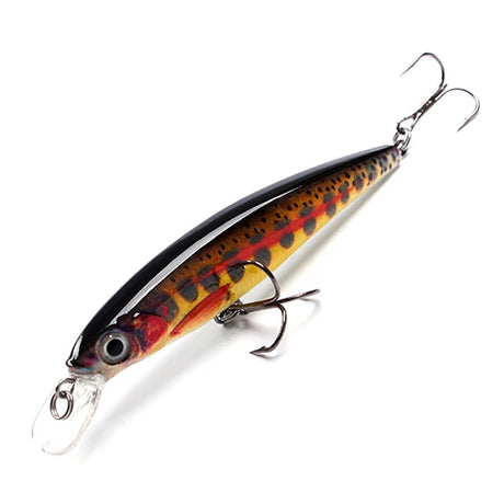 FTK Fishing Lure 1 pc  Bass Lure 100mm/12g Floating Hook Accessories Sinking Wobblers Hard Lure 3D Eye Fishlike Slow Floater HF