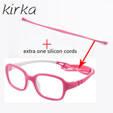 Kirka Flexible Myopia Optical Children Glasses Frame Solid TR90 Rubber Diopter Transparent Kids Glasses Soft Eyewear Eyeglasses