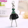 YLWHJJ brand Doll Handmade Cute charm keychain for Women Car Pendant Girls fashion Jewelry Bag key chains Accessories key ring