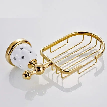 New Golden Finish Brass Flexible Soap Basket /Soap Dish/Soap Holder /Bathroom Accessories,Bathroom Furniture Toilet Vanity 5205