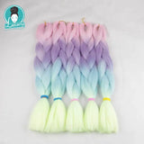 Luxury ForBraiding 3pcs bulk buy Henlon 24inch 60cm Folded Two Three Tone Color Ombre Braiding Synthetic Jumbo Braids