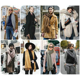 200*70cm High Quality Winter Cashmere Scarf Thicken Warm Pashmina Shawl Wrap Long Tassel Solid Acrylic Wool ShawlS Scarves YR001