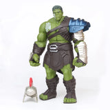 35cm Big Size Avengers Marvel Thor 3 Ragnarok Hands Moveable Hammer Battle Axe Gladiator Hulk BJD Action Figure Model Toy