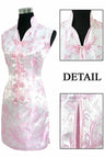 Promotion Purple Traditional Chinese Lady Silk Cheongsam Qipao Prom Club Dress Totem&Flower Size S M L XL XXL XXXL WC173