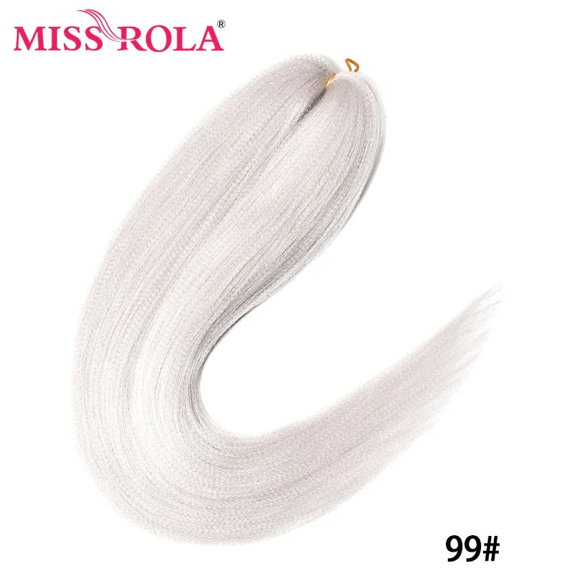 MISS ROLA Synthetic Kanekalon Hair Jumbo Braids 24 Inches100g Yaki Straight Hair Extension Pre Stretched Blonde Pink Wholesale