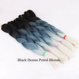 Luxury ForBraiding 3pcs bulk buy Henlon 24inch 60cm Folded Two Three Tone Color Ombre Braiding Synthetic Jumbo Braids