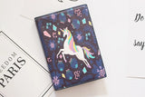 Cute Unicorn Girls Travel Abroad Passport Protection Set Waterproof  Passport Holder Card Wallet