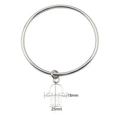 Round Pendant with All Crystal Cuff Bangles Metal 70/65/60mm inside of diameter Bracelets Arm Open Bangles for Women Men