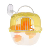 Portable Hamster Travel Carrier Practical Plastic Hamster Cage Durable Hamster Living Habitat House Guinea Pigs Nest Cave Bed