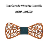 Mahoosive New Floral Wood Bow Ties for Men Bowtie Hollow Butterflies Wedding suit wooden bowtie Shirt krawatte Bowknots Slim tie