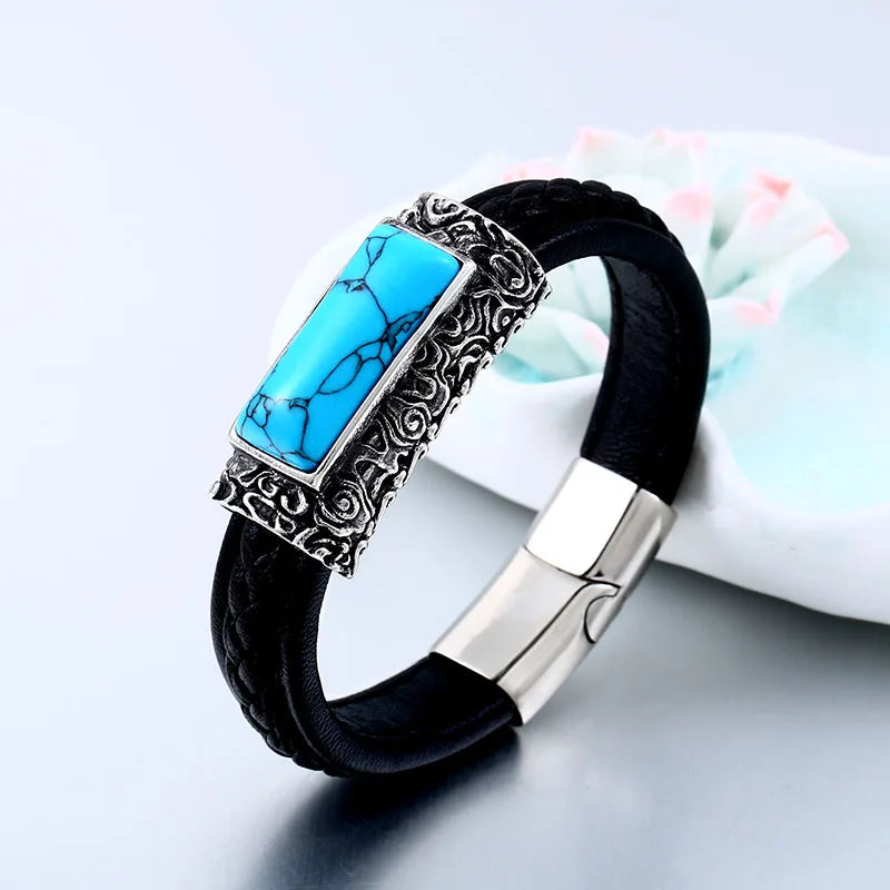 BEIER One Piece Sale Genes Leather Bracelet Bangle For Man Punk Man's Hip-pop Jewelry High Quality boy`s Gift BC-L008