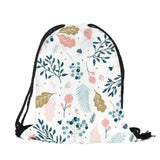 Simple Style Geometric Pattern Artistic Leaf Print Drawstring Bag Casual Practical Polyester String Backpack Outdoor Package