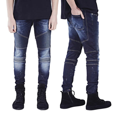 Men Skinny Jeans Biker Jeans Strech Jeans For Men Y2101