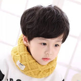 Baby Scarf Winter Neck Warmer for Kids Children Boys Girls Woolen Knitted Mustache Solid Scarves Plaid Fashion