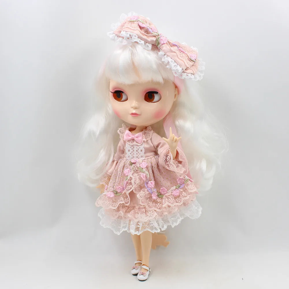 ICY DBS Blyth Doll dress 1/6 toy Clothes Lovely delicate lace princess skirt bow bjd outfits