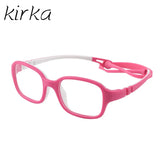 Kirka Flexible Myopia Optical Children Glasses Frame Solid TR90 Rubber Diopter Transparent Kids Glasses Soft Eyewear Eyeglasses