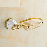 New Golden Finish Brass Flexible Soap Basket /Soap Dish/Soap Holder /Bathroom Accessories,Bathroom Furniture Toilet Vanity 5205