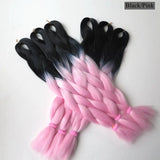 Luxury ForBraiding 3pcs bulk buy Henlon 24inch 60cm Folded Two Three Tone Color Ombre Braiding Synthetic Jumbo Braids