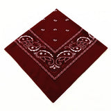 12pcs Polyester Cotton Cashew Flower Hip-hop Bandanas For Women Pocket Square Head Neck Scarf Wristband Handkerchief Men