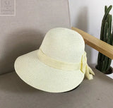 2018 Women's Sun Hat Big Bow Wide Brim Floppy Summer Hats For Women Beach Panama Straw Bucket Hat Sun Protection Visor Femme Cap