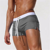 Sexy Beach Shorts Men Zipper Pocket swimsuit Mens Shorts Fast Dry Casual Boardshorts Joggers Trunks Summer Short homme masculino