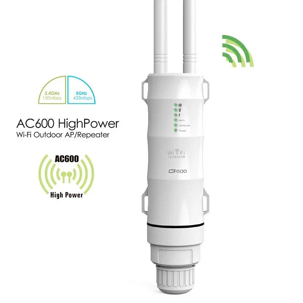 Wavlink High Power AC1200/600/300 Outdoor Wireless WiFi Repeater AP/WiFi Router Dual Dand 2.4G+5Ghz Long Range Extender POE