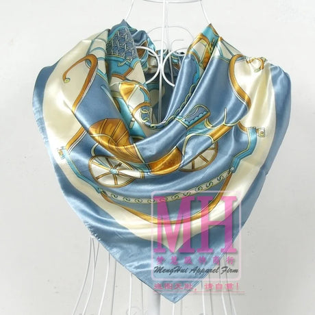 BYSIFA Yellow Green Scarves Bufandas Female Scarfs Shawl Fashion Elegant Satin Square Scarves Fall Winter Brand Silk Scarf Hijab